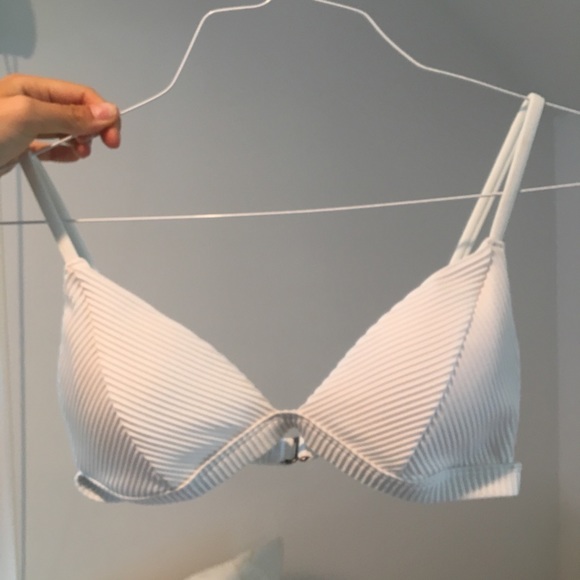 hollister ribbed triangle bikini top
